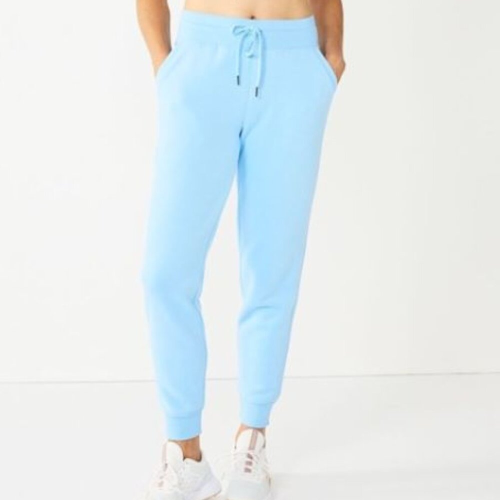 Tek Gear Ultrasoft Joggers Fleece Sweatpants Pants Wildflower Blue Size XL